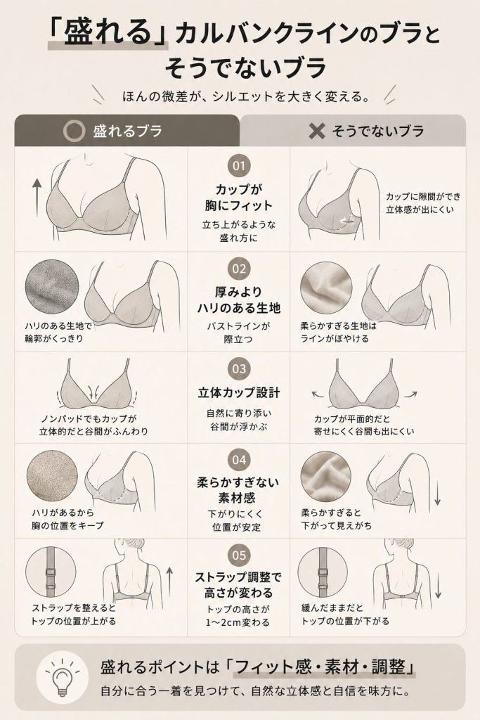 【注意】「盛れる」カルバンクラインのブラとそうでないブラ